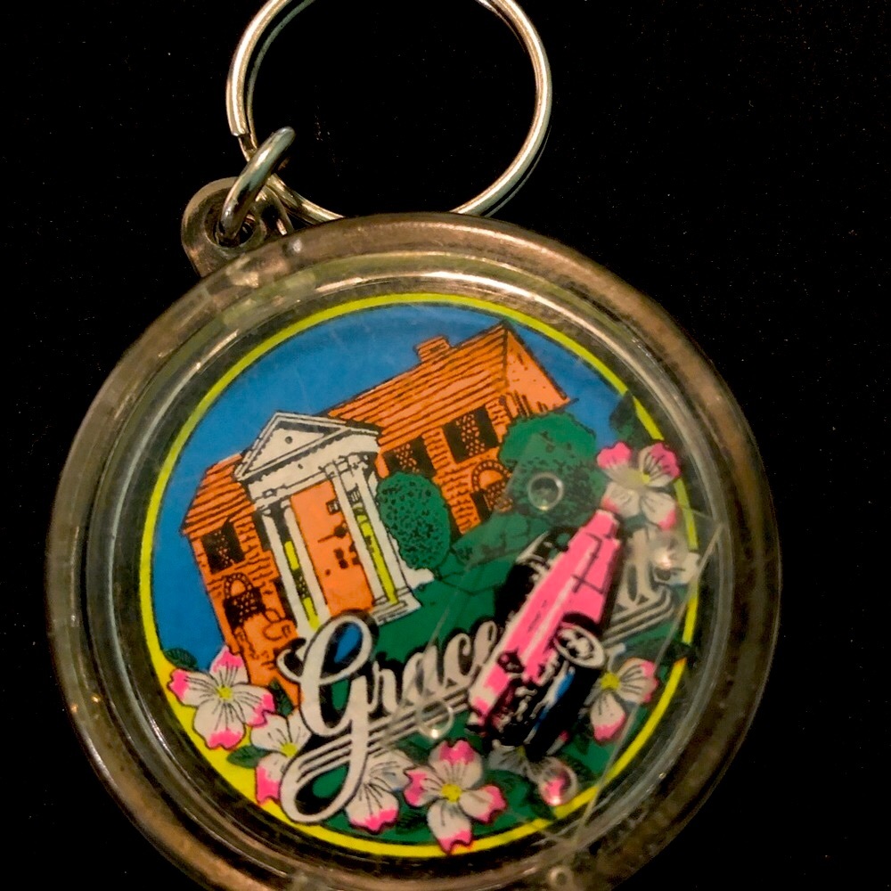 Elvis Presley Vintage Graceland Pink Cadillac Keychain